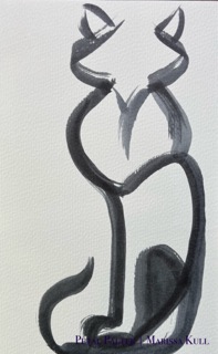 Expressive animal outline.