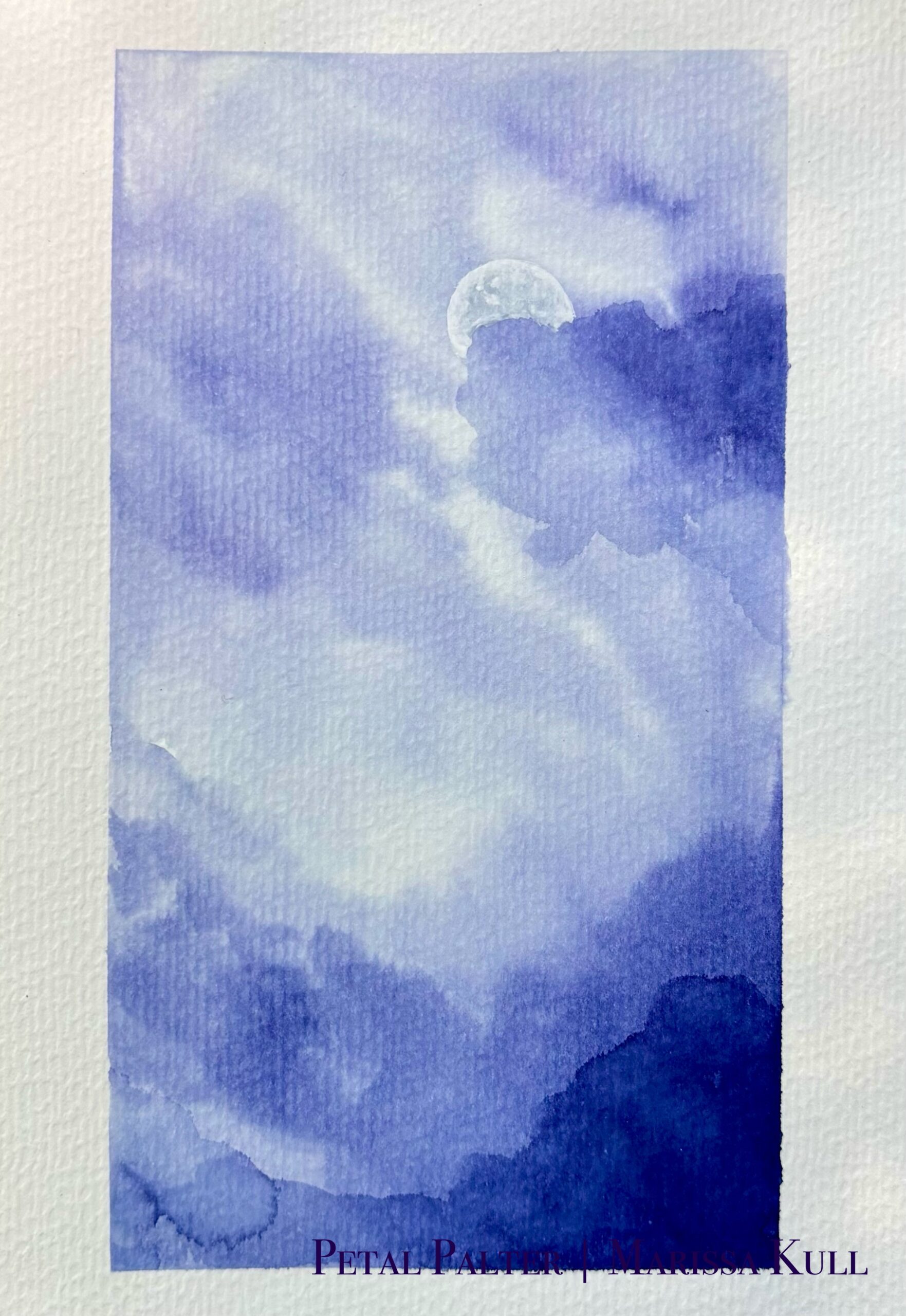 Night sky with clouds and a partial moon