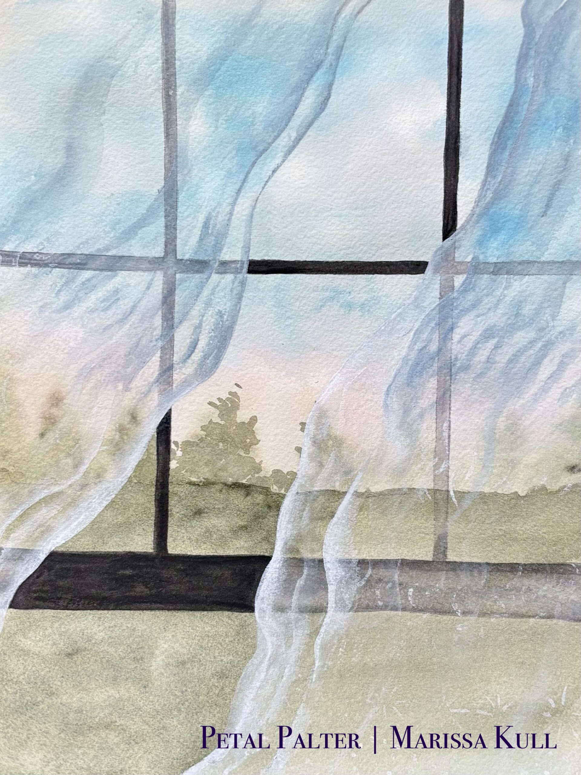 Curtains blowing in front of an open window